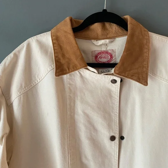 AUSTRALIAN OUTBACK COLLECTION vtg white womens M duster western cowboy 90s coat - Picture 5 of 15